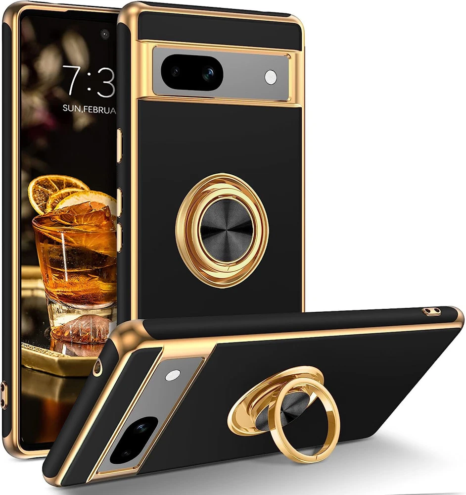 Phone Case For Google Pixel 7 / 7 Pro / 7a Hybrid Rugged Shockproof Cover Ring