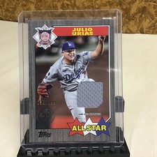 2022 Topps Julio Urias Black 1987 Topps All Star Game Used Jersey Relic   /199