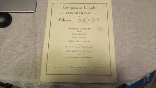 💐Rare E Nanny Enseignement complet de la contrebasse à 20€ ach imm fp comp mond