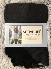 ACTIVE LIFE Cozy Scarf Wrap Soft Warm Lightweight Scarf or Blanket One Size NEW