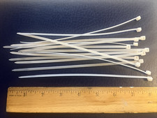 NEW WHITE 500 PCS. 8 INCH ZIP TIES NYLON 40 LBS UV WEATHER RESISTANT WIRE CABLE