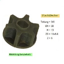 Kettenrad 3/8 Black&Decker GK1630T 1635T 1640T GK 30 300 310 Elektro Kettensäge