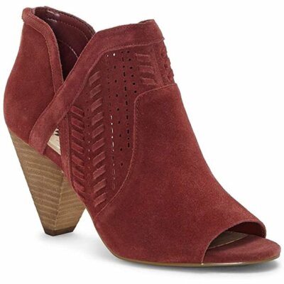 Vince Camuto Ebelin Suede Cone-Heel Shootie Teaberry US 7 1/2M MSRP $109