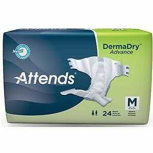 Attends DermaDry Advance Briefs Medium 32'' - 44'' Bag of 24