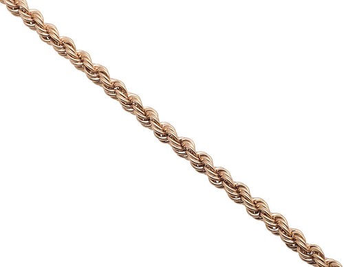 Men's Ladies Real 10K Rose Gold 3MM Rope Chain Necklace 18-24 Inches - 第 4/5 張圖片