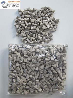 OTEC PX 12 8X11mm WHITE plastic Pyramid Tumbling Media POLISHING CHIPS 1 LB 