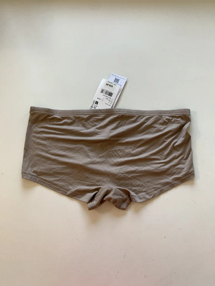 ¡NUEVO CON ETIQUETAS! Ropa interior Hanro para mujer talla L tacto suave modal boyleg 79072 gris topo Foto 2 de 4