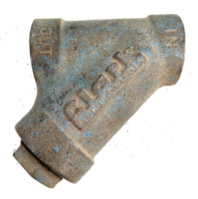 CLARK Cast Iron Y-Strainer 3/4'' NPT Thread / 3/8'' NPT Blow-Off / 20-Mesh Screen