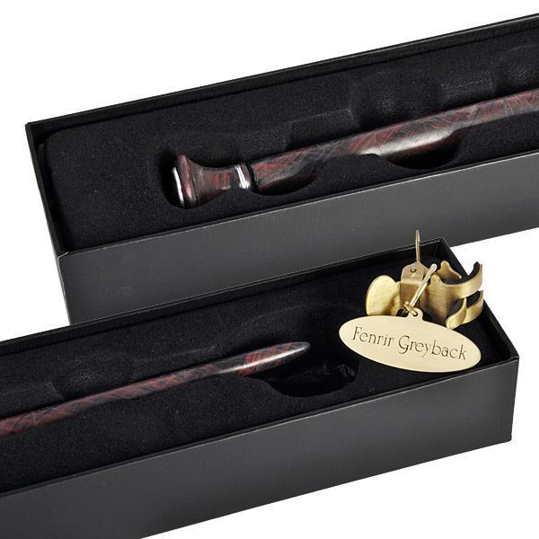 HARRY POTTER WEREWOLF FENRIR GREYBACK OFFICIAL DEATH EATER WAND +