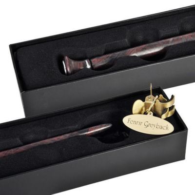 HARRY POTTER WEREWOLF FENRIR GREYBACK OFFICIAL DEATH EATER WAND +