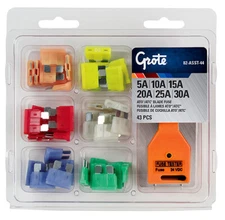 Grote ATC Blade Style Standard Fuses, 42 Piece Assortment w/Tester | 82-ASST-44