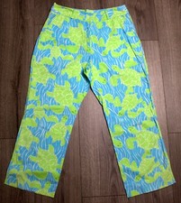 VINTAGE Lilly Pulitzer Vintage Myrtle Turtle pants sz 4 blue  green