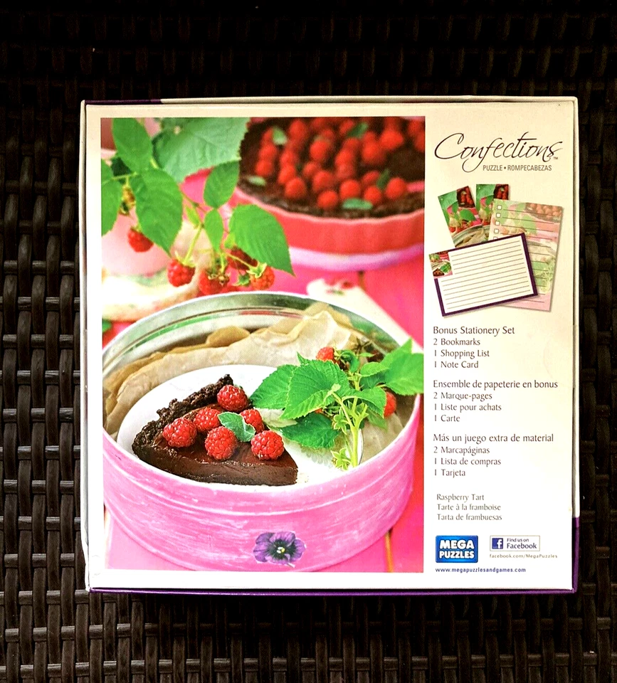 MEGA PUZZLES Raspberry Tart- 1000 Piece Puzzle/ Bonus Stationary Set Included - Image 2 of 2