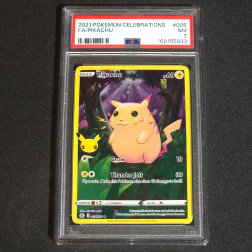 2021 Pokémon Celebrations Full Art Pikachu 005/025 PSA 7