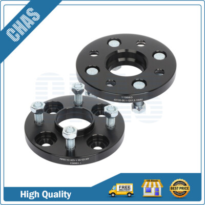 (2) 4x100 Hub Centric Wheel Spacers 15mm M12x1.5 For Mini Cooper 2002-2014 4-Lug