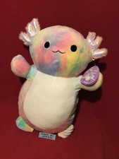 18 Tinley Axolotl Rainbow Tie Dyed Hug Mees Easter Squishmallow Plush Toy 2023