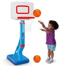 Toddler Basketball Hoop Indoor Mini Adjustable Poolside Basketball Goal with ...