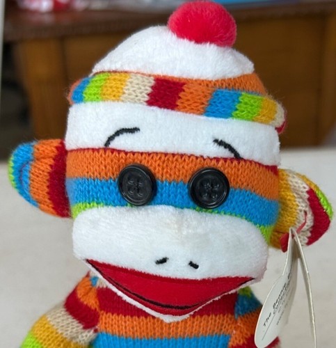 2011 TY Beanie Babies Socks the Sock Monkey Plush Doll 9" Tall (With Tags) - Picture 4 of 10