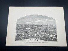 1876 BIRDS EYE VIEW CENTENNIAL EXPOSITION PHI...