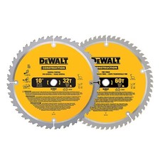 Lame de scie circulaire DEWALT DW3106P5 10" 60T coupe transversale et 32T usa...
