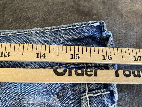 Big Star Jeans Womens 32x30 Liv Distressed Ripped Embroidered Blue Denim - Picture 13 of 16