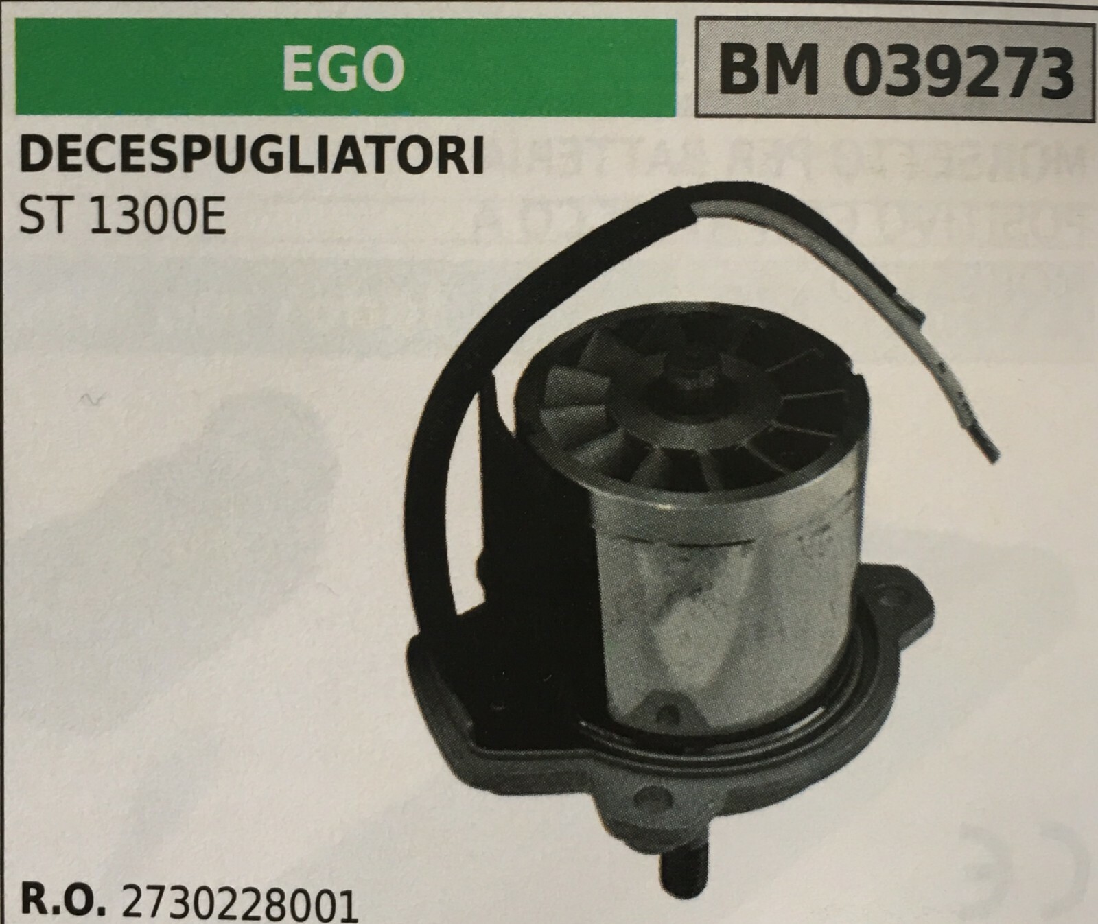 Motore EGO BM039273 per ST 1300E - Ricambio Originale Garantito