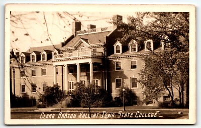 RPPC Clara Barton Hall at Iowa State College Postcard Ames Iowa IA UNP