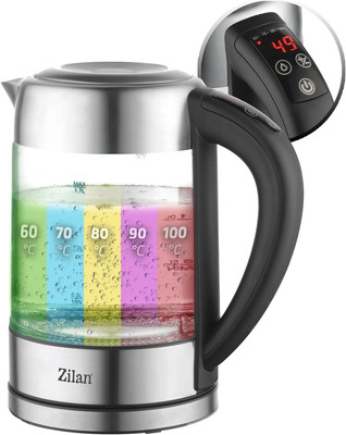 Boiler Pompa Di Calore Bollitore Elettrico In Vetro 1,8L 1800W - Con Illuminazione LED Blu, Bollitura Rapida, Portatile Bollitore 1 8 Litri 1800w Led Blu Portatile Rapido