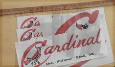 Cardinal Vintage Travel Trailer El Monte, CA. Repro Decals Pick Your Perfect Set
