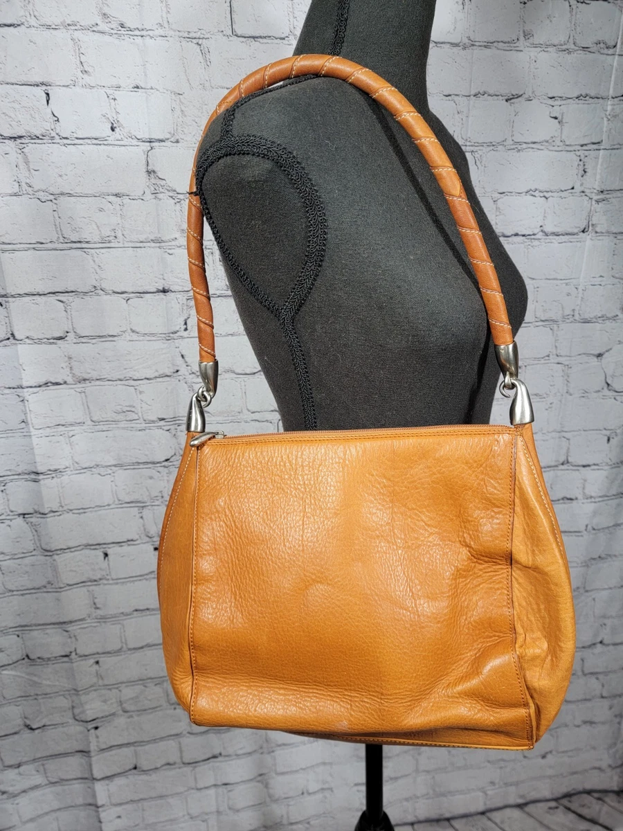 Denver Buffalo Company Brown Genuine Italian Leather Shoulder Bag VTG 13x10x2
