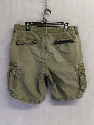 Arizona Jean Co Cargo Shorts Men's 34 Green Ripstop Pockets Workwear Hiking - Picture 12 of 12