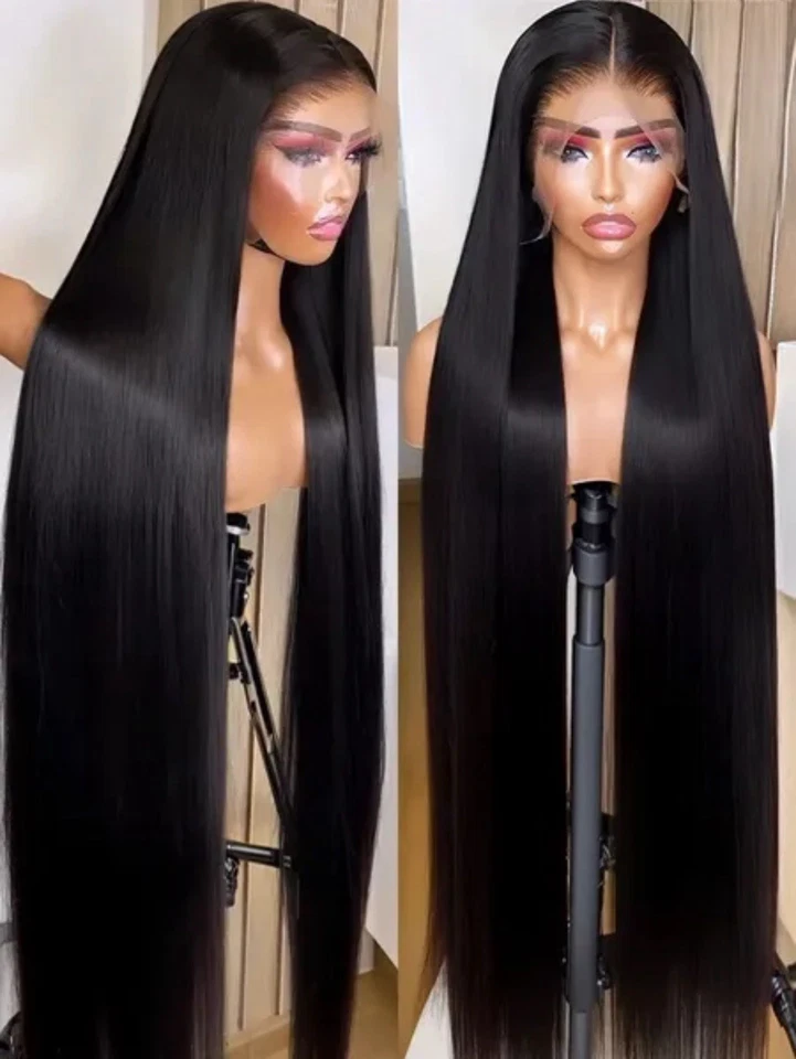 200 Densidad 30 Pulgadas 40 Pulgadas Hueso Recto 13x4 HD Encaje Frontal Cabello Humano Foto 2 de 4