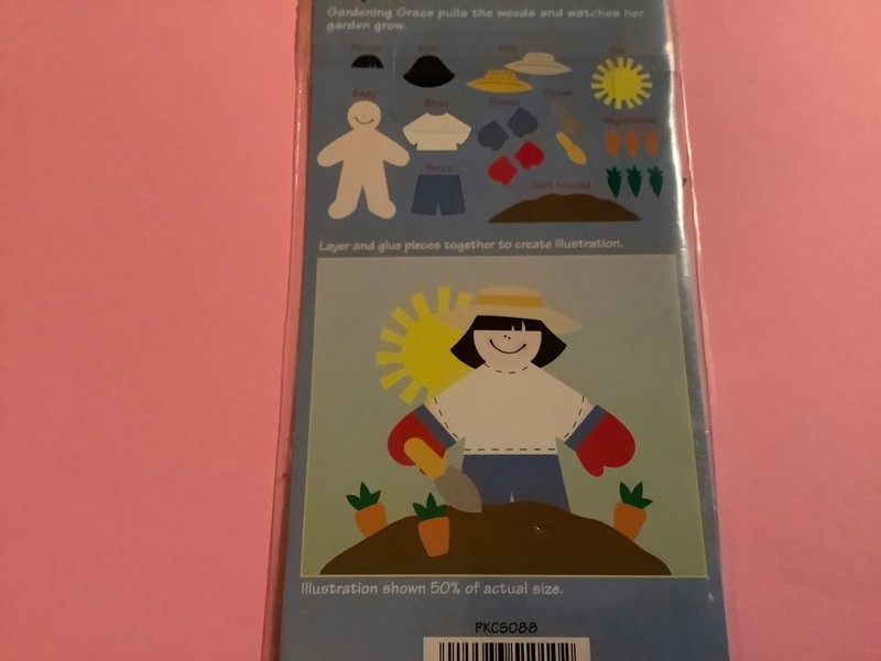EK Success Lg. Paperkins - Gardening Grace PKCS088 - NEW/ paper doll 