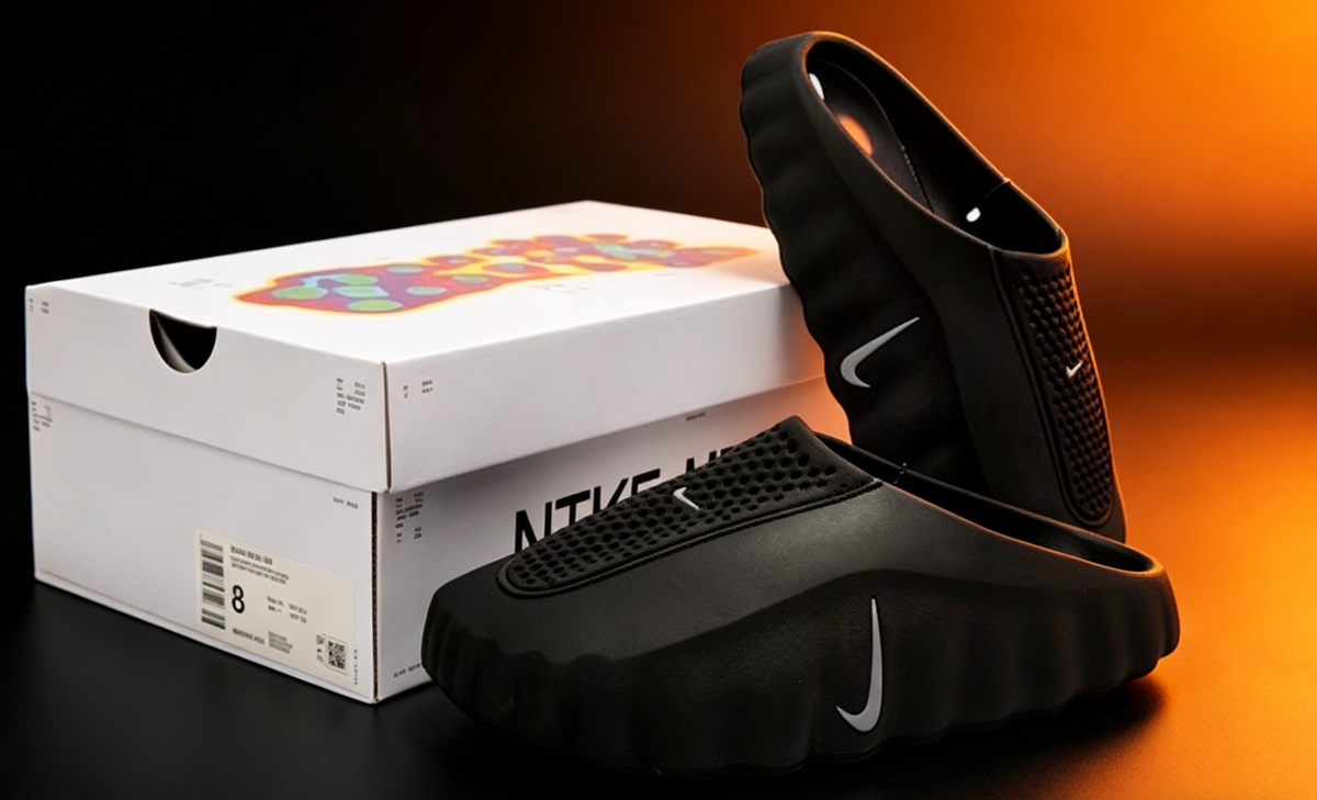 Nike Mind 001 Recovery Slide HQ4307-001 Mens Black Foot Massage