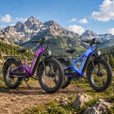 26'' Fat Tires Electric Bike 1800W Peak E-Mountain bike 36mph for Adults ebike