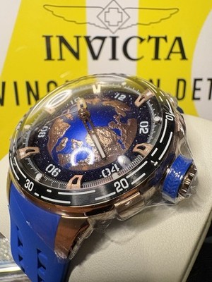 Invicta Celestial Elarion Automatic 3D Earth And Stars Dome 40mm Blue (69534)