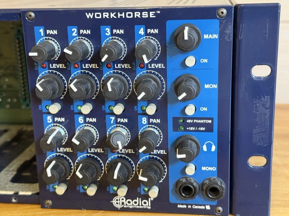 Radial Engineering Workhorse 8 Channel 500 Series Rack Summing Mixer - Image 4 of 4