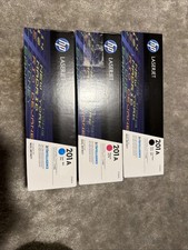 HP 201A LaserJet Toner Cartridges - Black, Cyan, Magenta 2 SEALED 1 OPEN BOX
