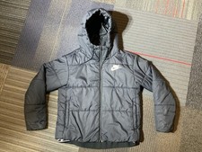Womens Nike NSW Black Hooded Winter Insulated Puffer Jacket Size Large CJ7578