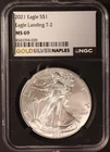 2021 American Silver Eagle NGC Graded MS 69 Type 2 S$1 Coin No Reserve!