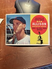 1960 Topps Baseball Card #320 Bob Allison All-Star Rookie Card NM. rookie card picture