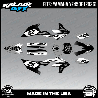 Graphics Kit for Yamaha YZ450F 2026 Evader Series - WHITE
