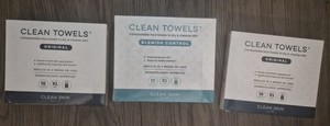 Clean Towels XL Biobased Dermatologist Face Towel 100% USDA, 3 Pack