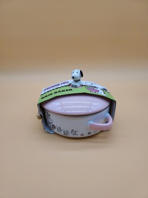 Peanuts New 2025 Snoopy & Bunny Easter Brie Baker Pink/White