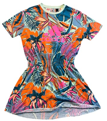 Adidas Originals Tropicalage Floral Tee Short Sleeve Dress Size 13-14Y/ 164