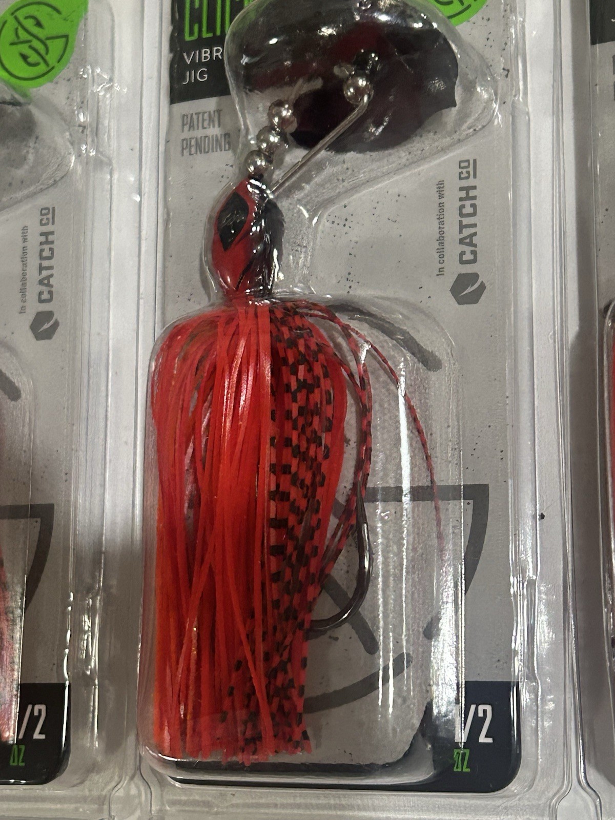 LOT OF 3 Googan Squad Clickbait Vibrating Jig 1/2Oz FISHING LURES FIRE CRAW NIPS