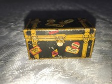 Vintage MARX TOYS Litho TIN International TRAVEL TRUNK with DECALS Miniature 2