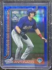 2025 Topps Pro Debut - Chrome Sam Antonacci #PDC-109 Blue Refractor /150 (RC)