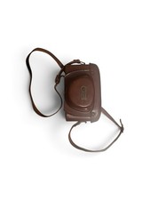 Taron PR Vintage Rangefinder Camera, Silver w/ Brown Leather Case