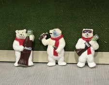 Vintage Coca Cola  Polar Bears  Fridge Desk Wall Magnets Set Of 3 Crafts